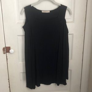 Long sleeve cold shoulder blouse